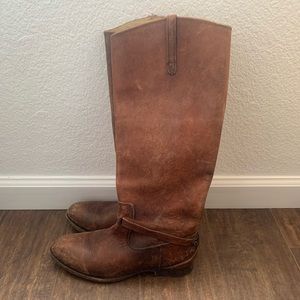 Frye Lindsay Plate Leather Riding Boots